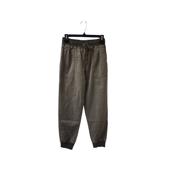 Habitual Green Cargo Jogger Pants Women's XS Soft Pull On Vetiver Tencel Blend - Picture 1 of 9